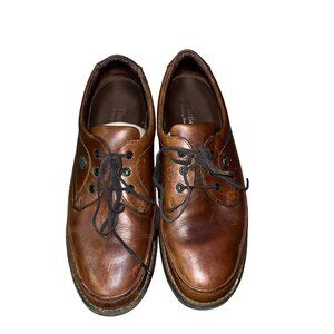 Vintage Hush Puppies Body Shoe Leather Oxfords Mens 9.5 Narrow Used Brown